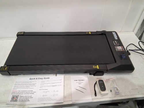DEERRUN WALKING PAD TREADMILL WITH INCLINE - 3.8MPH, 2.5HP, 300LBS CAP - BLACK (MODEL: BA16-B) image 3