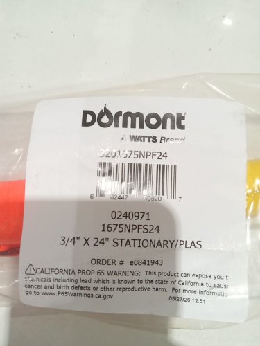 DORMONT Stationary Gas Connector Kit - 3/4" x 24" (MODEL: 0240971) image 4