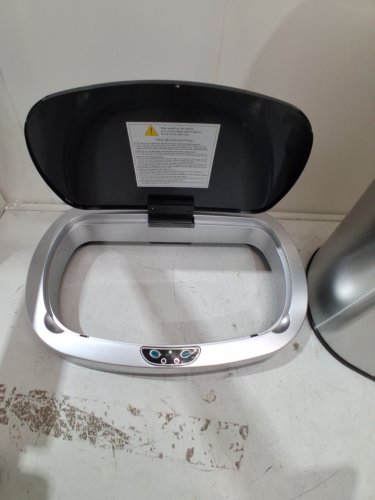 OVAL AUTOMATIC TOUCH FREE TRASH CAN - 13GAL - STAINLESS STEEL (MODEL: TC-1350R-SS) image 3
