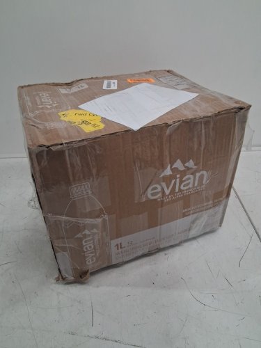12PK EVIAN NATURAL SPRING WATER BOTTLES limited edition 200 years young - 1L/EACH image 2