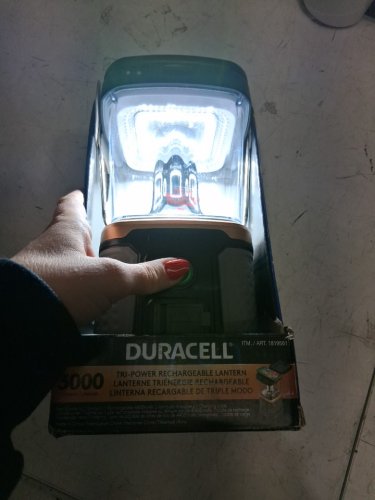 Duracell Tri Power Rechargeable Lantern - 3000LM - BLACK/GREY (MODEL:1819561) image 3