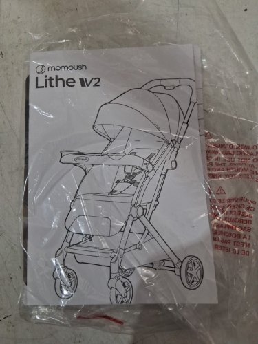 Mompush Lithe V2 Lightweight Stroller with Cup Holder and Rain cover - BLACK (model: T3500M) image 9