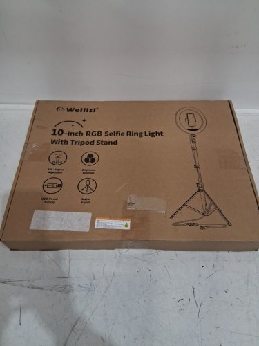 rgb led ring light kit with stand - 10" ring diameter - 62" stand height - multi colour image 2