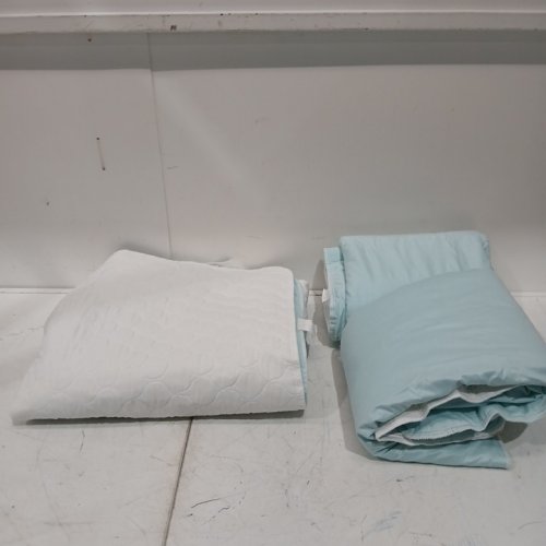 3pk reversible Ultra Soft multi layer Washable and Reusable Incontinence Bed Pad - 70" X 34" - blue/white image 2