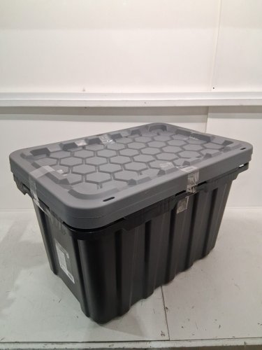 2PK Accent Pro Series heavy duty tote storage bin - 120l - grey/black (model: 2277460) image 2
