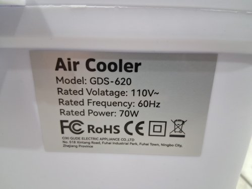 zorblent portable 4-in-1 Air Conditioner with 3 icepacks - 12l tank, 3 speeds, 70w - white (model: GDS-620) image 6