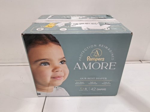 40PK pampers amore most absorbent and best diaper - SIZE 6 (23-44LB) image 2