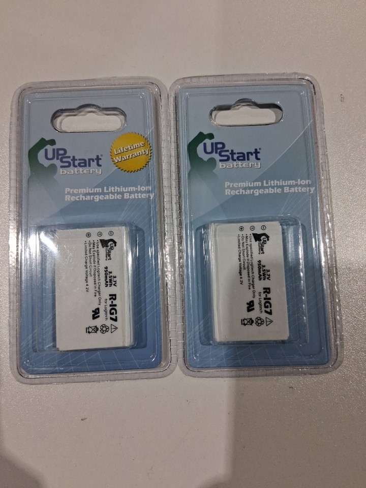 2 up start battery premium lithium-ion rechargeable battery for Logitech charger - 3.7v/3.5wh/950mah - (model: r-ig7) image 3