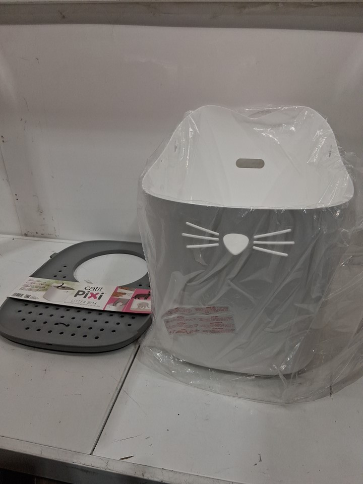 CATIT PIXI Top-Entry LITTER BOX - 16" x 21" x 19" - White/Grey (model: 44081) image 3