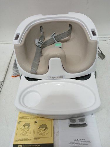 INGENUITY BABY BASE 2-IN-1 SEAT BOOSTER FEEDING SEAT - CASHMERE/WHITE (model: 10678) image 4