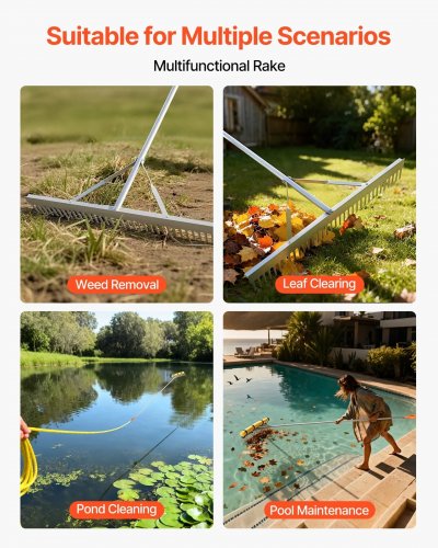 VEVOR Aluminum Landscape Rake - 36" - (model: lvpa36-133) image 2