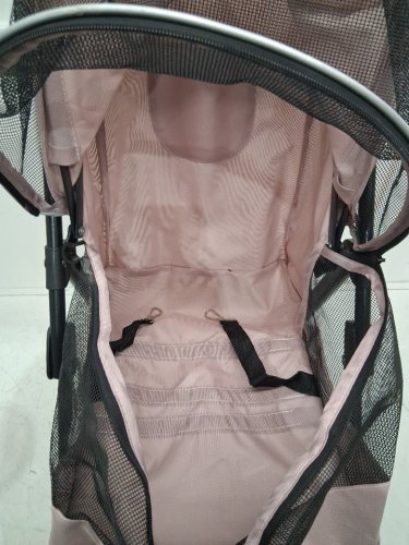 umbrella shaped Pet Gear foldable Pet Stroller with 4 Wheels - pink\black image 6