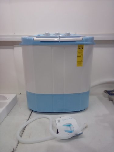 PYLE PURE CLEAN 2-IN-1PORTABLE WASHING MACHINE WITH WASHER & DRYER - 7.7LBS / 3.3LBS CAP - WHITE/BLUE (MODEL: PUCWM22) image 3