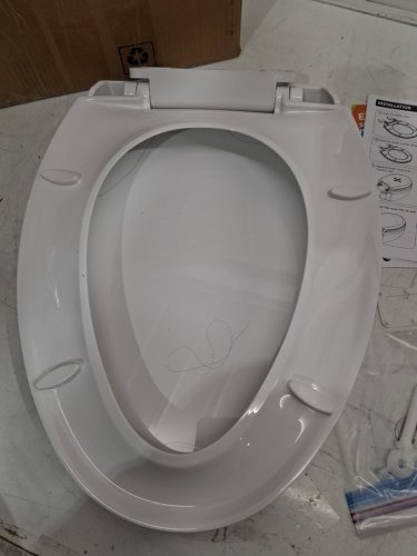 GARVEE Elongated Soft Close Toilet Seat Cover / Lid - 17" - white (Model: PHO-0R8LA399) image 5