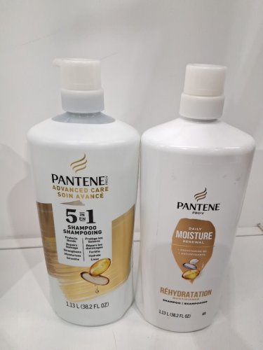2PC PANTENE shampoos - 1.13l each - 5-in-1 advanced care shampoo / daily moisture shampoo image 2
