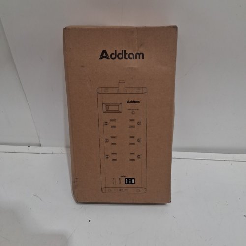 ADDTAM POWER STRIP SURGE PROTECTOR EXTENSION CORD WITH 6 OUTLETS AND 4 USB PORTS (2USB C) FLAT PLUG - 10FT - WHITE - (MODEL:AD5006C2L) image 2