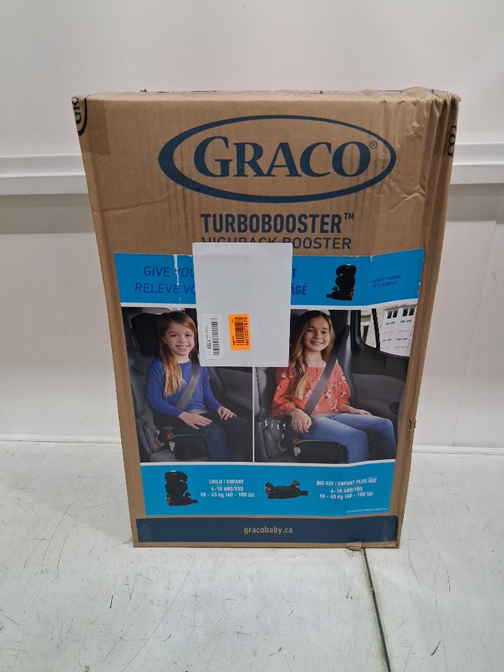 GRACO 2-IN-1 TURBOBOOSTER HIGHBACK TO BACKLESS BOOSTER CAR SEAT - 40LB TO 100LB MAX - BLACK (MODEL: 2168325) image 2