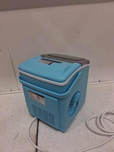 EUHOMY Countertop Ice Maker Machine with Handle, Basket and Scoop - MAKES 26LBS Per Day - blue (MODEL: IM-06c) image 7