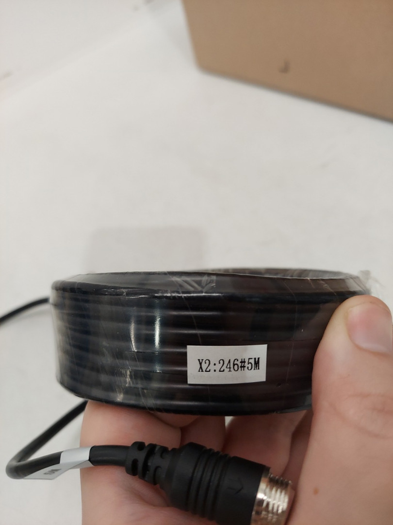 M12 4-Pin Aviation Plug Video Extension Cable for CCD Reversing Camera Camper Trailer - 5M  -BLACK image 4