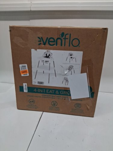 EVENFLO 4-IN-1 EAT & GROW CONVERTIBLE HIGH CHAIR - POP STAR GREY/ black/white (MODEL: 28122315) image 2