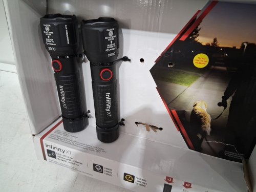 2PK INFINITY X1 LED FLASHLIGHTS -  2000LM - BLACK image 3
