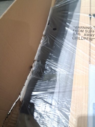 Shelvory Full Bed Frame with Cream Linen Headboard no box spring needed - 400lb max capacity - off white image 9
