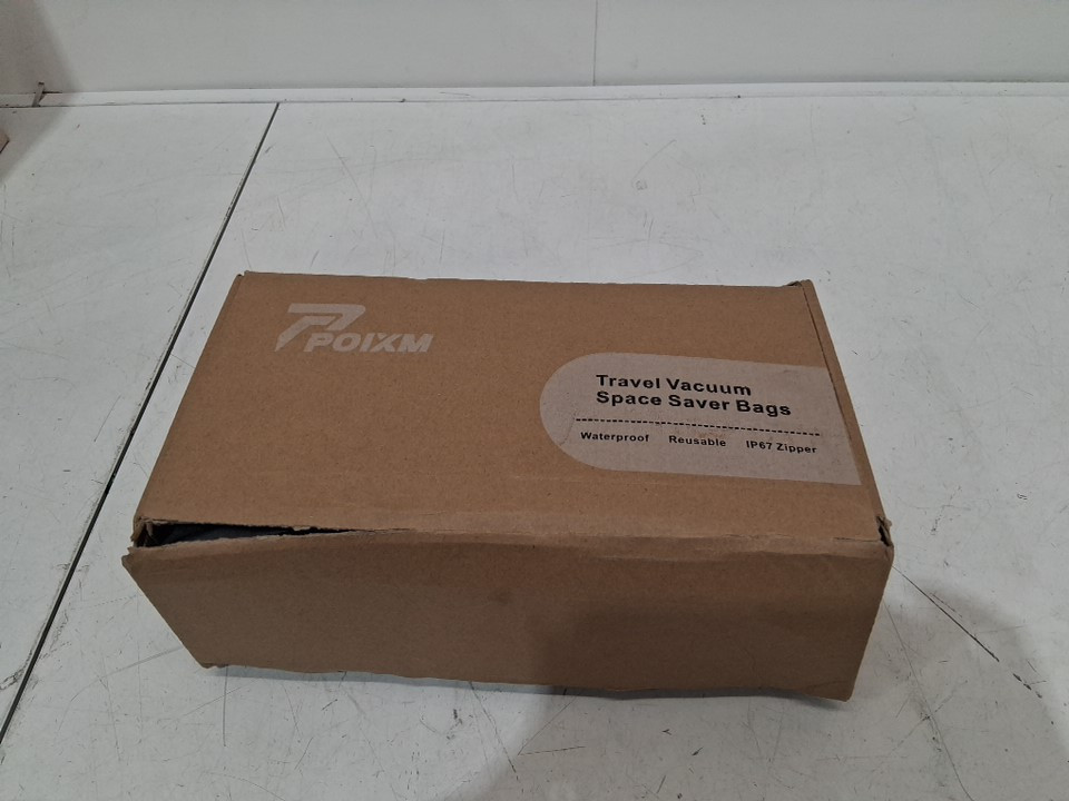 3pk POIXM Vacuum Bags for Travel with Wireless Pump - black image 2
