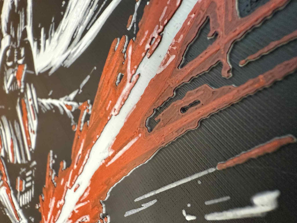 8"x8" 3D Printed- Darth Vader - Star Wars - Textured Photo image 3