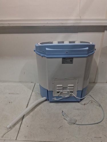 PYLE PURE CLEAN 2-IN-1PORTABLE WASHING MACHINE WITH WASHER & DRYER - 7.7LBS / 3.3LBS CAP - WHITE/BLUE (MODEL: PUCWM22) image 4