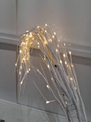 BIRCH TREE ROOM DECOR INDOOR/OUTDOOR 4 LED light settings - 4FT - white image 5