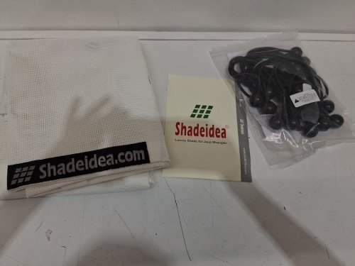 SHADEIDEA SUN SHADE TOP MESH COVER UV BLOCKER - FOR JEEP WRANGLER JL 2018-2026 - WHITE/LIGHT GREY image 2