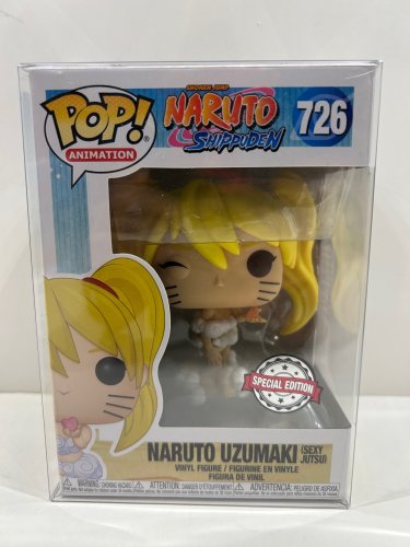 Funko pop! **special edition** Animation: Naruto shippuden - Naruto uzumaki (sexy jutsu) vinyl figure (#726) **plastic protector cover** image 2
