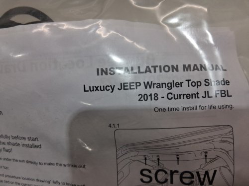 SHADEIDEA SUN SHADE TOP MESH COVER UV BLOCKER - FOR JEEP WRANGLER JL 2018-2026 - WHITE/LIGHT GREY image 3