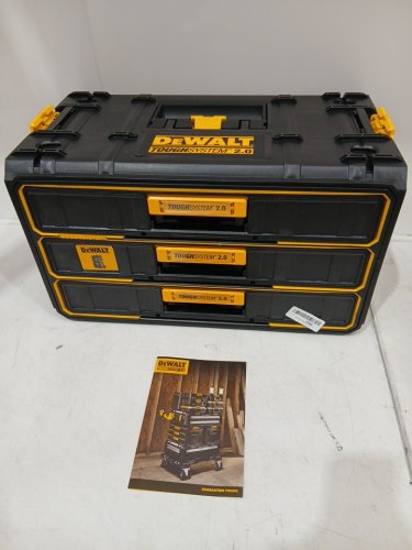 dEWALT  ToughSystem 2.0 ToolBox with 3 DRAWER - 21" X 12" X 13" - BLACK/YELLOW(MODEL: DWST08330) image 2