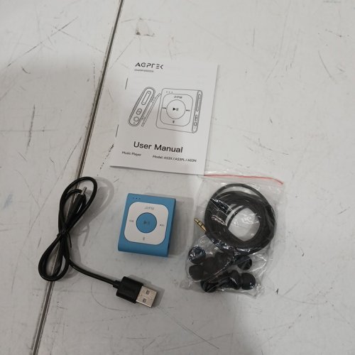 AGPTEK MP3 Clip PROTABLE MUSIC PLAYER - 64GB - BLUE/WHITE - (MODEL:A53PL) image 3