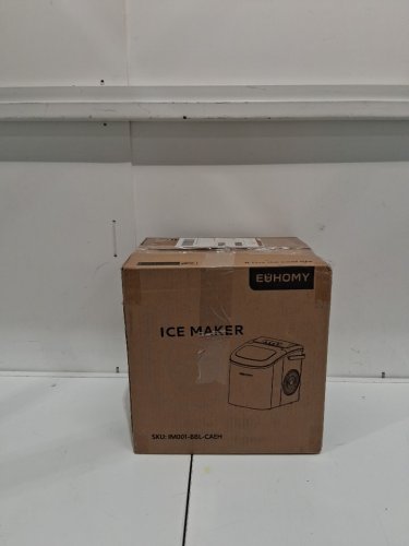 EUHOMY Countertop Ice Maker Machine with Handle, Basket and Scoop - MAKES 26LB/Day - BLACK (MODEL : im-06d / IM001-Bbl-CAEH) image 2
