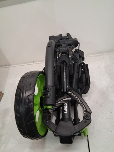 CADDYTEK 3 WHEEL GOLF PUSH CART - FOLDABLE/COLLAPSIBLE LIGHTWEIGHT PUSHCART WITH FOOT BRAKE - EASY TO OPEN AND CLOSE - BLACK/LIME (MODEL: CP-EZ-8LIME) image 4