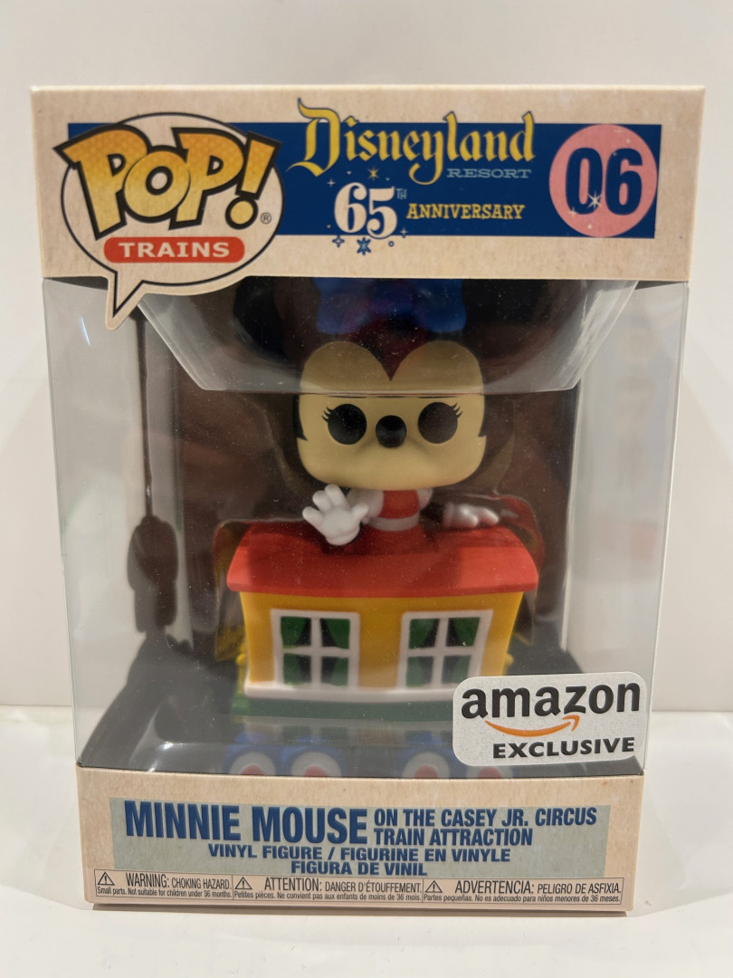 Funko pop! **amazon exclusive** Trains: Disneyland 65th anniversary - Minnie Mouse on the Casey jr. Circus train attraction vinyl figure (#06) image 2