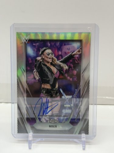 SIGNED NATALYA - TOPPS CHROME WWE CARD (BCA-NAT) image 3