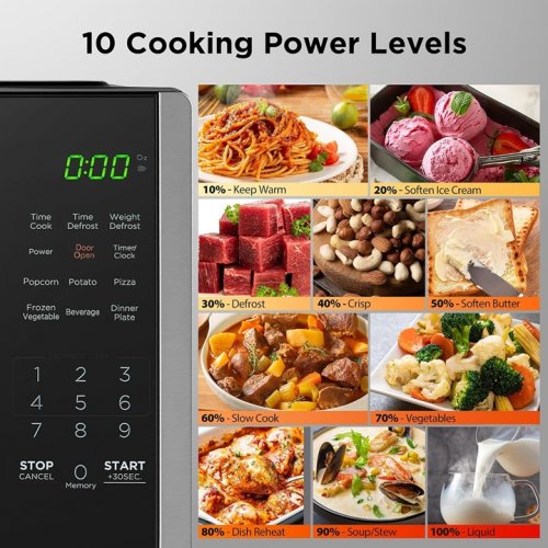 BLACK+DECKER STAINLESS STEEL MICROWAVE OVEN WITH Child Safety Lock AND 6 Auto Cook Presets - 900W - (MODEL: EM925AB9-P/CA) image 5
