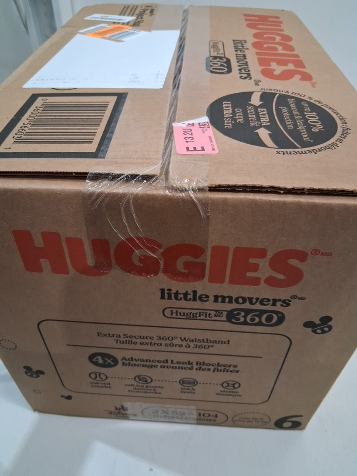 104PK Huggies little movers disposable baby diapers - Size 6 - disney image 3
