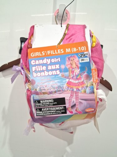 6PC GIRLS GOODMARK CANDY GIRL COSTUME - MEDIUM (8-10) - ASSORTED COLOURS (STYLE: CA84949M) image 2