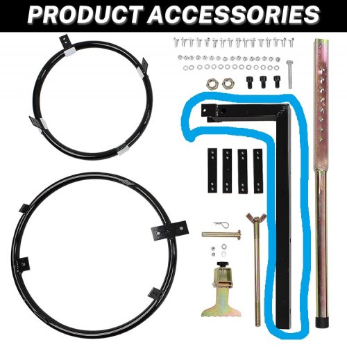 okstenck portable motorcycle tire changing stand - for 16" to 21" tires - black/gold (model: yl0007) image 2