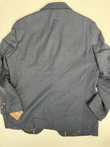 MEN'S J.M. HAGGaR PREMIUM CLASSIC SUIT JACKET - 44 S/C - NAVY BLUE PLAID (STYLE: 1772502) image 5