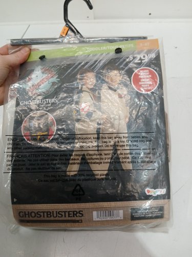 2PC TODDLER DISGUISE GHOSTBUSTERS FROZEN EMPIRE COSTUME - 3T-4T TAN image 2