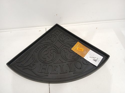 Heavy Duty Rubber Triangle Corner Boot Mat - 21.6" - Black image 2