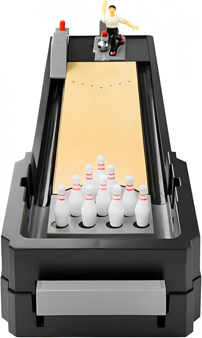15PC trisquirrel TABLETOP MINI BOWLING GAME SET - 25.5" - 6+ - BLACK/SILVER (MODEL: KF689) image 2