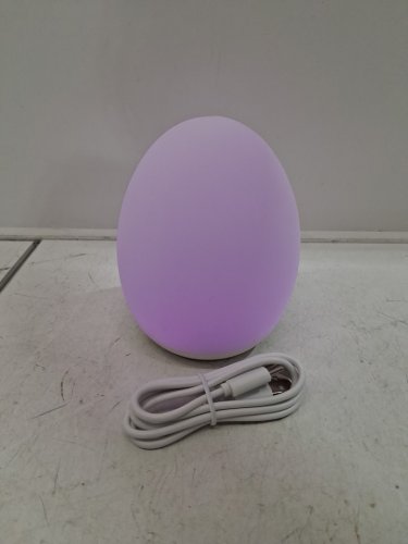 RECHARGEABLE MINI RGB LED EGG LAMP - 5" - WHITE (MODEL: ME-NL01) image 2