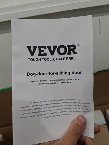XL Dog Door for Sliding Glass Doors - adjustable height from 76" to 81", 14" x 24" flap - Brown - (model: cwm03-xl-b) image 12