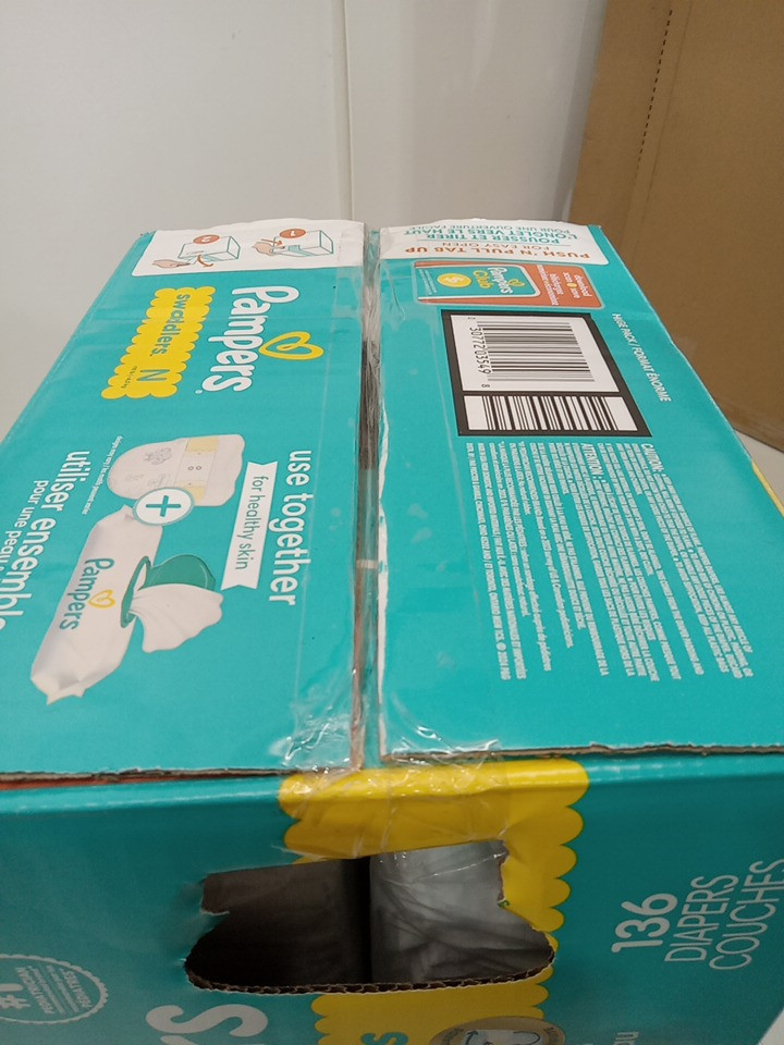 136PK PAMPERS SWADDLERS DIAPERS - NEWBORN SIZE 0 image 2